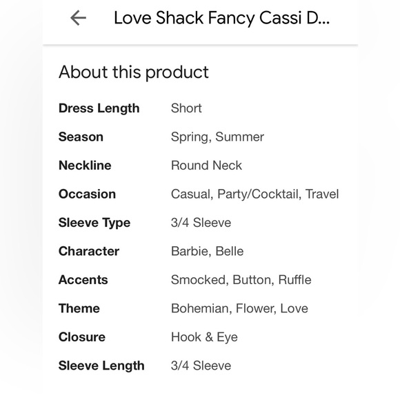 LoveShackFancy Cassi Striped Ruffle 3/4 Sleeve Mini Dress Size Large - Picture 10 of 12